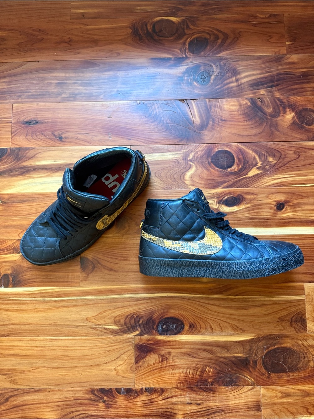 Supreme x Nike SB Blazer Mid Black Snakeskin – Size 9.5 – DV5078-001